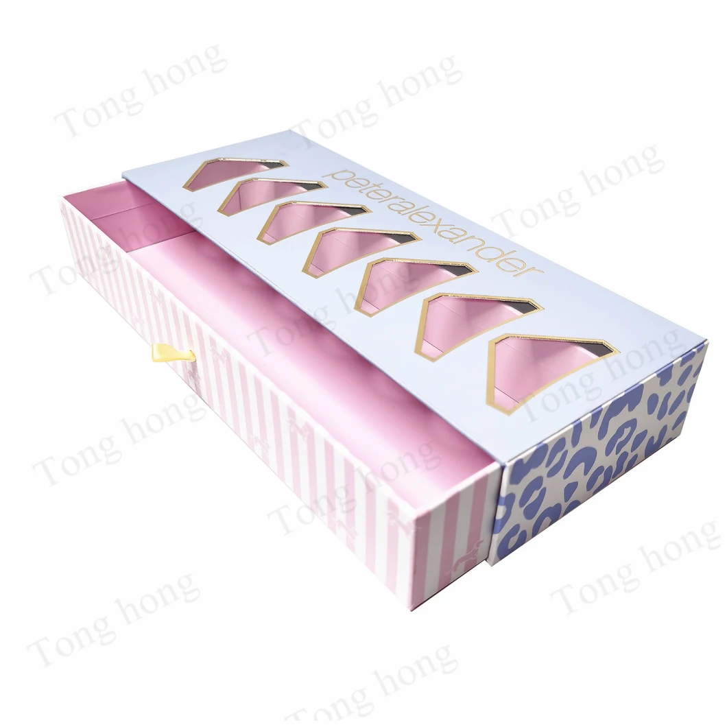 Custom Drawer Paper Gift Packing Box with PVC Window for Clothing/Apparel/Cosmetic/Arts and Crafts/Shoes/Candle/Briefs/Underpants