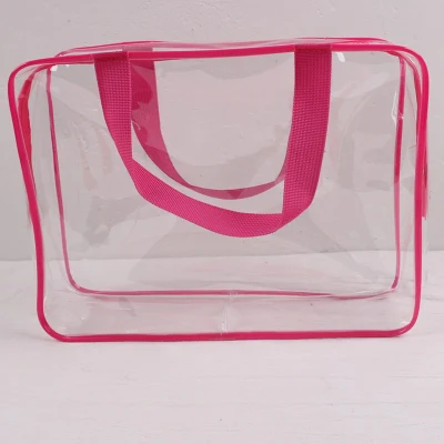 Bolsa de maquiagem de PVC transparente durável