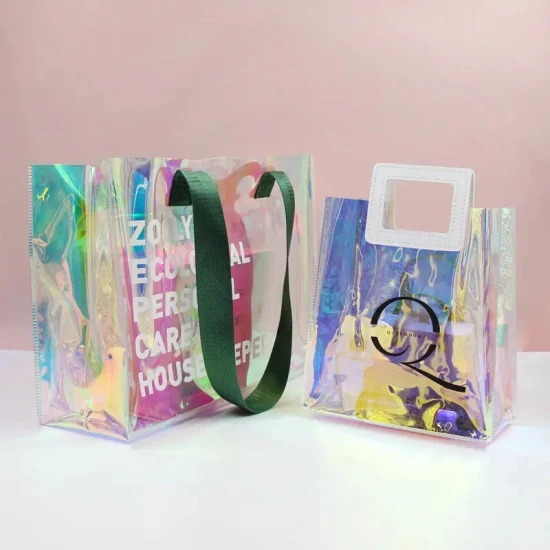 Conjunto de 2 peças bolsa bolsa bolsa interna de plástico transparente estilo moda bolsa feminina 2 peças bolsa transparente de PVC