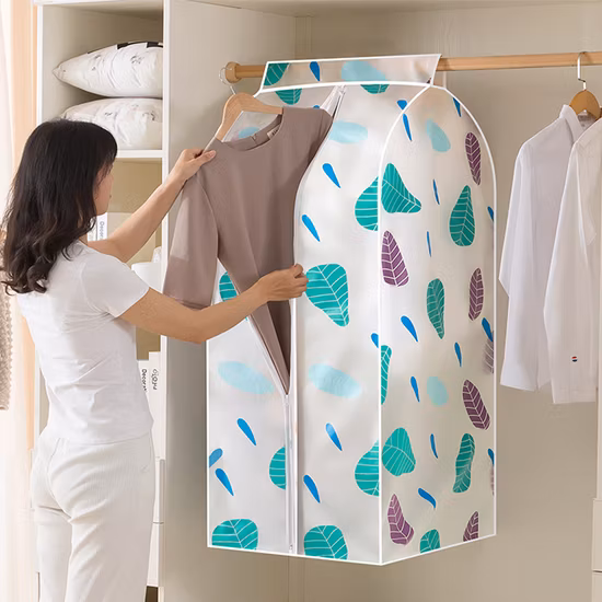 Bolso PEVA para pendurar roupas porta-roupas bolsa bolsa de armazenamento em casa